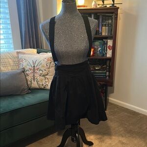 Elegant Black Suspender Skirt